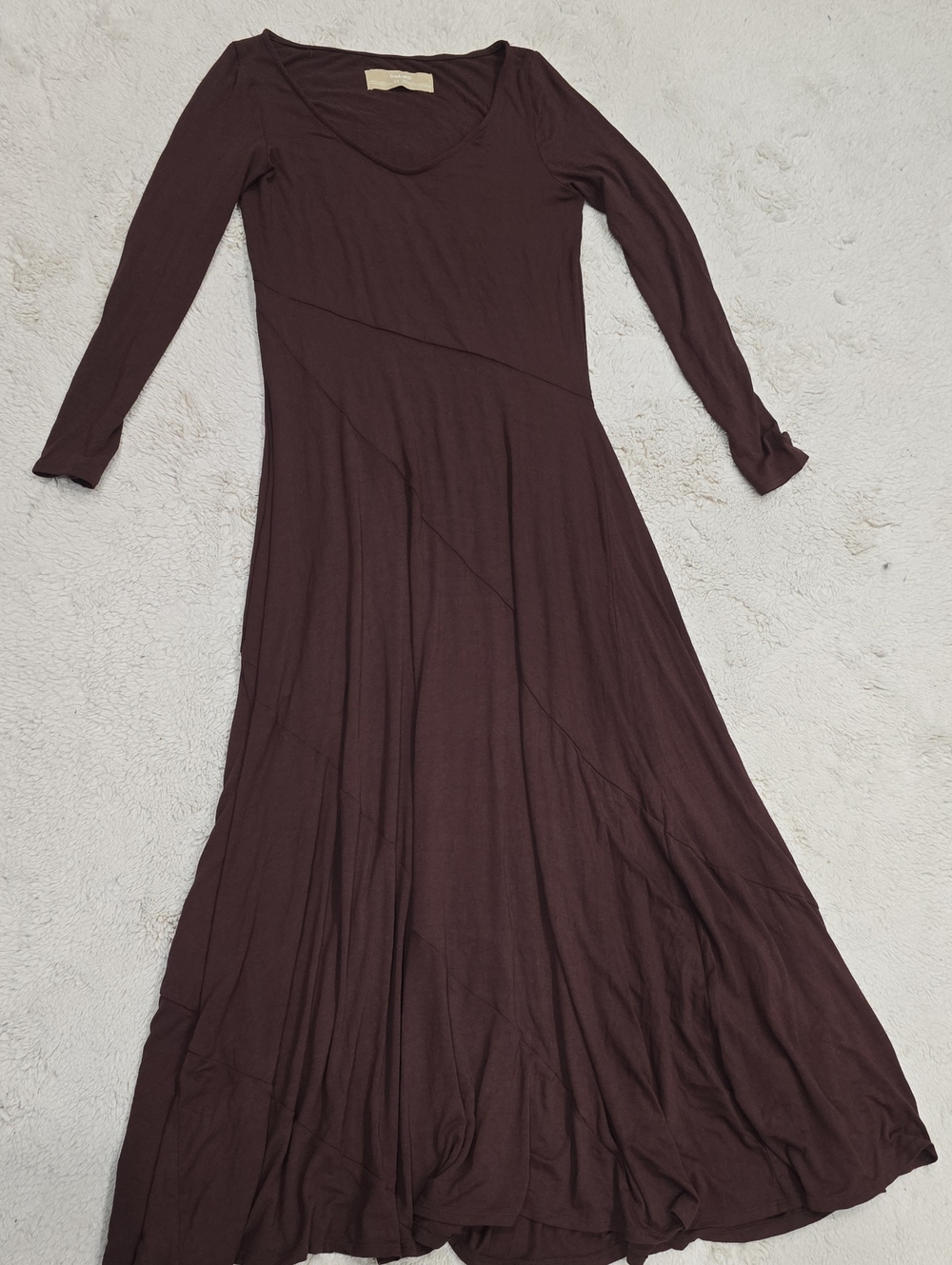 Long Sleeve Maxi Dress in Deep Brown